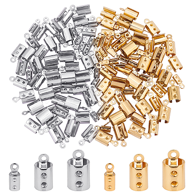 PVD Vacuum Plating 304 Stainless Steel Folding Crimp Ends STAS-UN0005-71-1