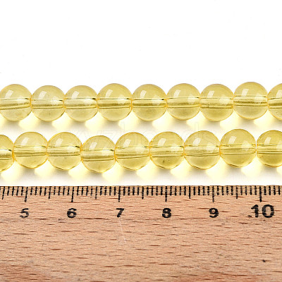 Baking Paint Transparent Glass Beads Strands DGLA-N006-8mm-04-1