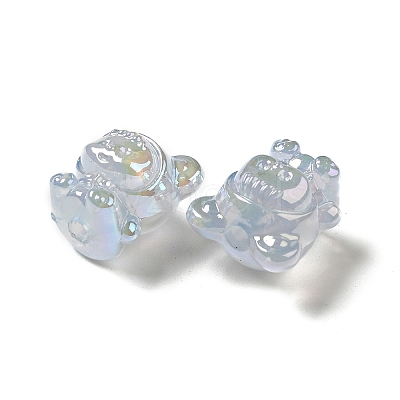 UV Plating Rainbow Iridescent Acrylic Beads X-PACR-M002-01-1