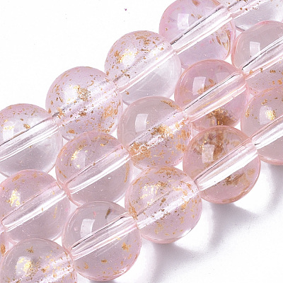 Transparent Spray Painted Glass Bead Strands X-GLAA-N035-03D-B06-1