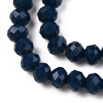 Opaque Solid Color Glass Beads Strands EGLA-A034-P1mm-D16-1