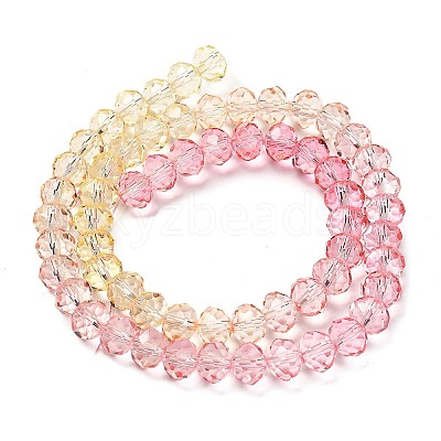 Transparent Painted Glass Beads Strands DGLA-A034-T8mm-A09-1