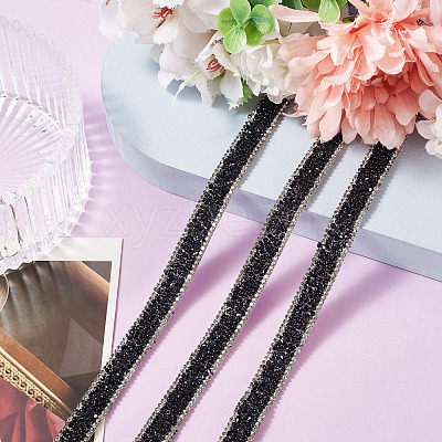 Hotfix Rhinestone Ribbon Trimming DIY-TAC0051-002B-1-1