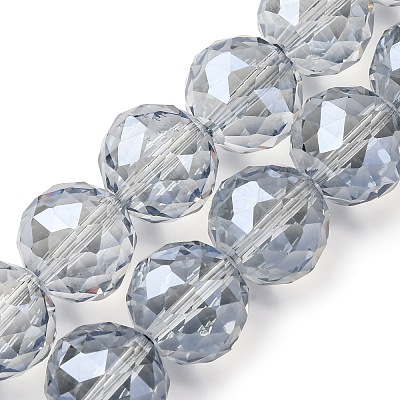 Transparent Electroplate Glass Beads Strands EGLA-N002-34H-F03-1