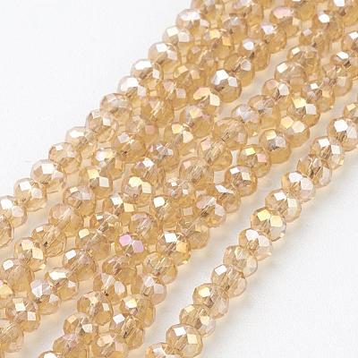 Electroplate Glass Beads Strands EGLA-D020-6x4mm-49-1