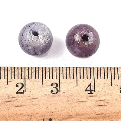 Handmade Silver Foil Glass Beads LAMP-A001-G02-10MM-1-1