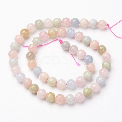 Natural Morganite Bead Strands X-G-P213-18-6mm-1