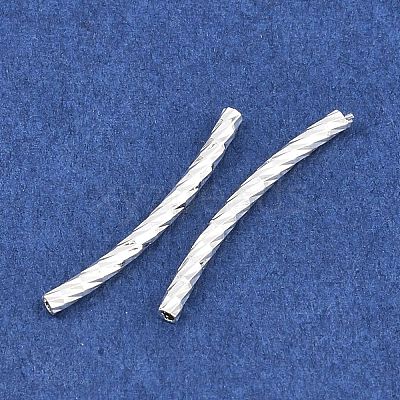 Brass Texture Curved Tube Beads KK-H250-01B-S-1