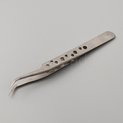 Stainless Steel Carved Ponited Tweezers TOOL-WH0125-49-1