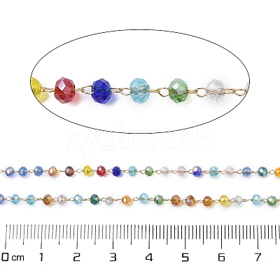 Glass Round Beaded Chains CHS-A015-01G-01-1