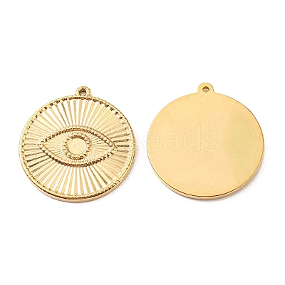 PVD Vacuum Plating 304 Stainless Steel Pendant Cabochon Settings STAS-F287-44G-1