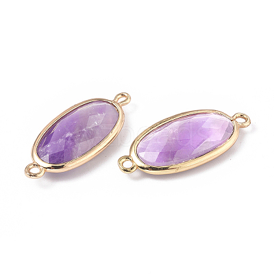 Natural Amethyst Links connectors G-E526-27B-1