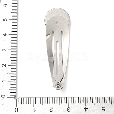 304 Stainless Steel Snap Hair Clip Finding STAS-B126-01B-P-1