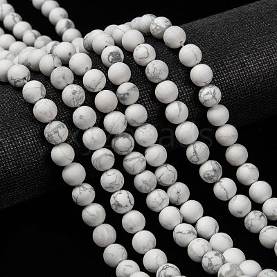 Natural Howlite Beads Strands X-G-D696-8mm-1