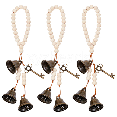 Iron Bell Pendant Decorations HJEW-OC00025-1