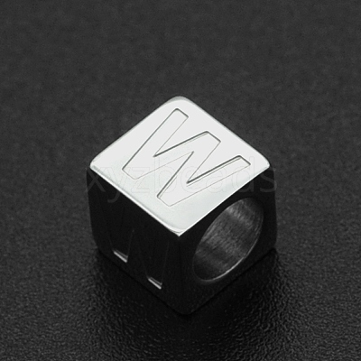 Non-Tarnish 201 Stainless Steel European Beads STAS-N090-LA062-W-1