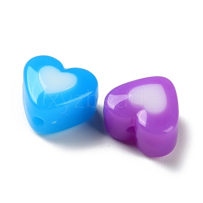 Two Tone Opaque Acrylic Beads X-SACR-I005-05A-1
