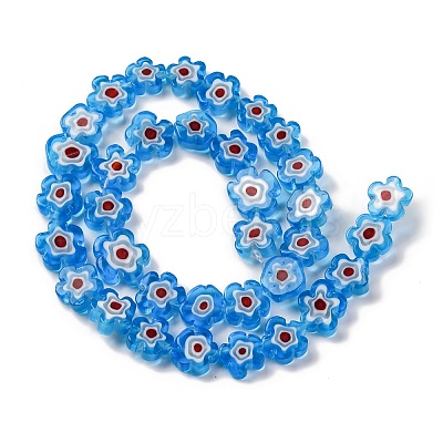 Handmade Millefiori Lampwork Beads Strands LAMP-G164-03D-1