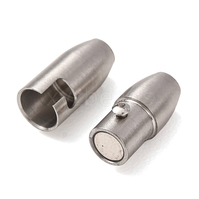 304 Stainless Steel Locking Tube Magnetic Clasps STAS-A151-02B-P-1