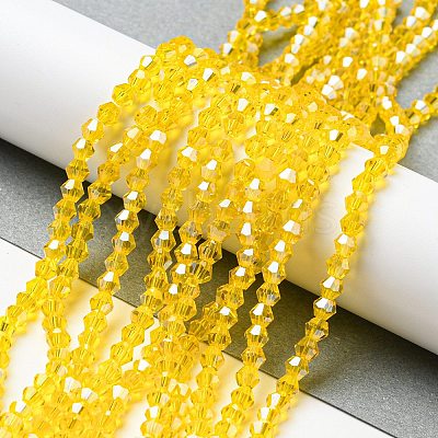 Transparent Electroplate Glass Beads Strands EGLA-A039-T2mm-A22-1