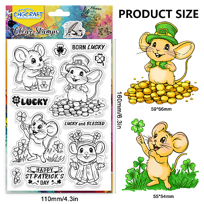 PVC Plastic Clear Stamps DIY-WH0618-0262-1