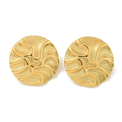 Ion Plating(IP) 304 Stainless Steel Stud Earrings EJEW-G400-27G-1