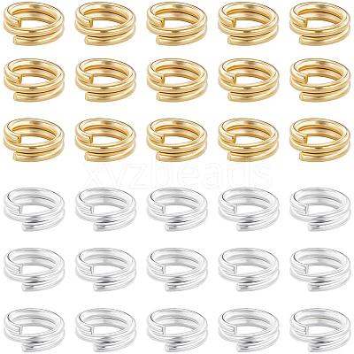 160Pcs 2 Colors Brass Split Rings KK-BBC0023-08A-1