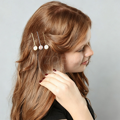 40Pcs 5 Colors Iron Hair Bobby Pin Findings OHAR-UN0010-31-1