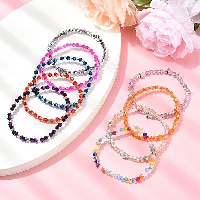 600Pcs 6 Styles Electroplate Glass Bead Strands EGLA-YW0001-66A-1
