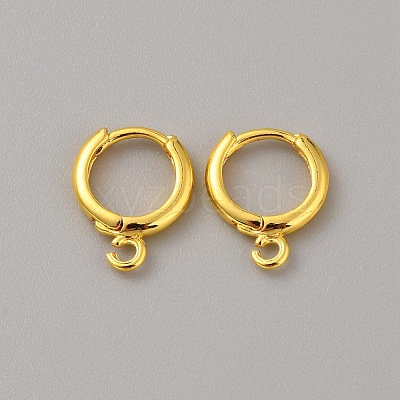 Brass Hoop Earring Findings FIND-WH0110-802B-G-1