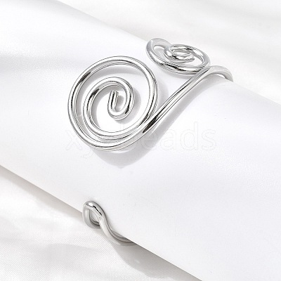 304 Stainless Steel Cuff Bangles for Women BJEW-Z150-02P-02-1