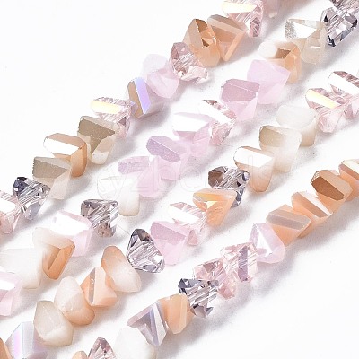 Electroplate Glass Beads Strands EGLA-N002-06J-1