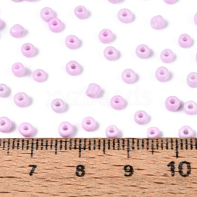 8/0 Baking Paint Glass Round Seed Beads SEED-S036-01B-08-1
