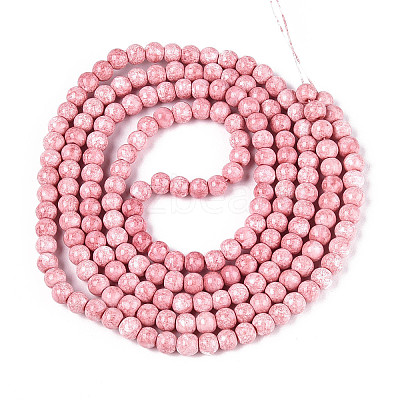 Baking Paint Glass Beads Strands DGLA-N016-4mm-02-1