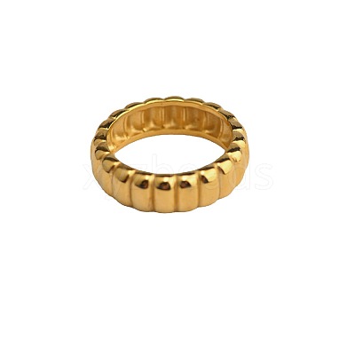 Wave Texture 304 Stainless Steel Finger Rings WGA78FE-02-1