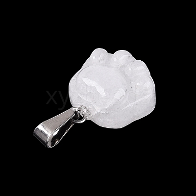 Natural & Synthetic Mixed Gemstone Carved Pendants G-Q608-01-1