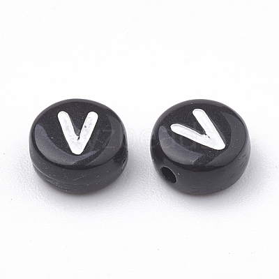 Opaque Acrylic Beads SACR-N002-02V-1