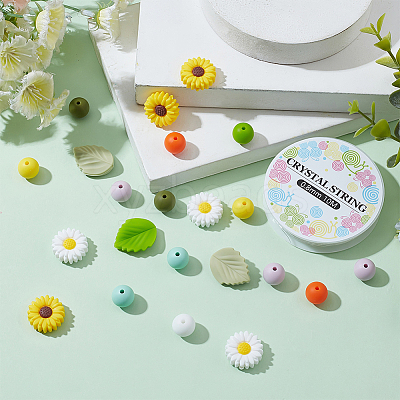 DIY Flower Leaf Bracelet Making Kit DIY-PH0009-33-1