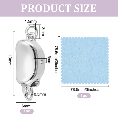 925 Sterling Silver Box Clasps STER-GO0001-68A-P-1