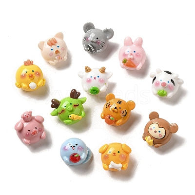 Opaque Resin Decoden Cabochons RESI-B023-01-1