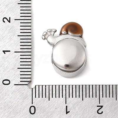 304 Stainless Steel Enamel European Beads STAS-D153-33P-1