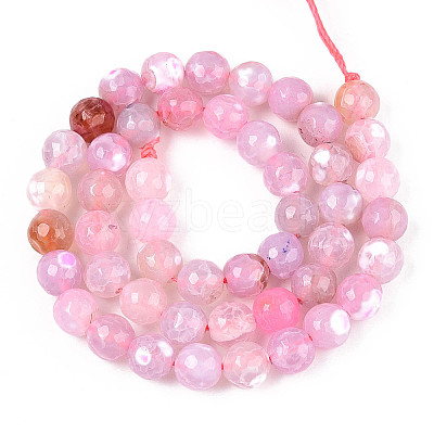 Natural Agate(Dyed & Heated) Beads Strands G-T139-8mm-88B-1