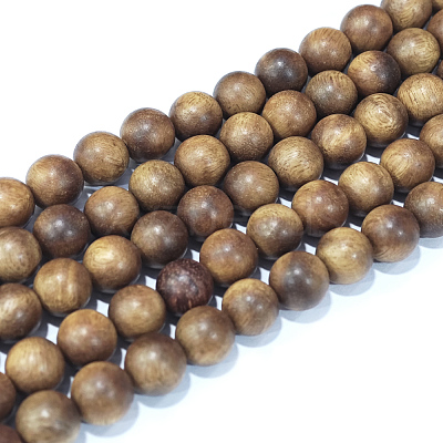 Natural Sandalwood Beads Strands WOOD-F008-02-A-1