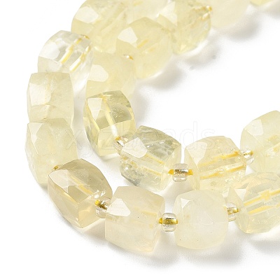 Natural Lemon Quartz(Heated) Beads Strands G-B065-A10-1