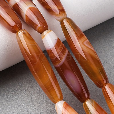 Natural Banded Agate/Striped Agate Beads Strands G-Z113-A06-1