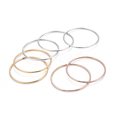 7Pcs 201 Stainless Steel Plain Bangle Sets for Women X-BJEW-L664-022C-M02-1