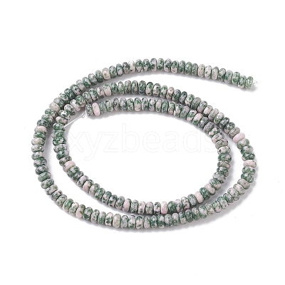 Natural Green Spot Jasper Beads Strands G-H292-A18-02-1