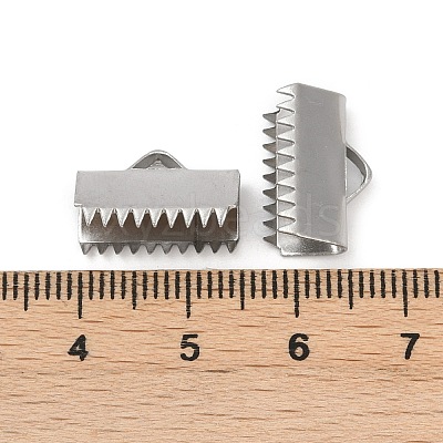 304 Stainless Steel Ribbon Crimp Ends STAS-E471-05L-P-1