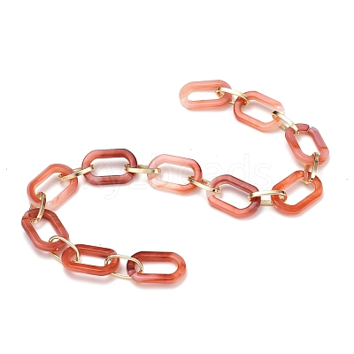 Handmade Acrylic Paperclip Chains X-AJEW-JB00697-03-1