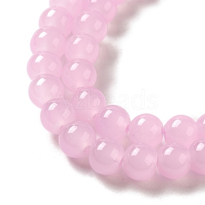 Imitation Jade Glass Beads Strands DGLA-S076-6mm-22-1